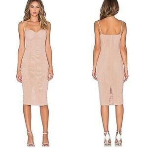 NWT Misha Collection Blush Pink Suede dress- Size Small